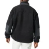 Converse Herren-Jacke mit Stehkragen und Patchwork-Details, schwarz