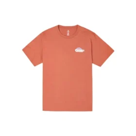 Converse Herren-Sport-T-Shirt mit Regenbogen-Logo-Print, gestrickt, kurzärmelig, rot