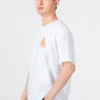 Converse Herren-T-Shirt mit Aufdruck, kurzärmelig, weiß