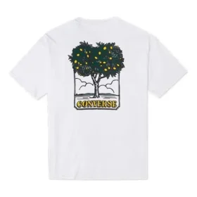 Converse Herren-T-Shirt mit Cartoon-Print, locker sitzend, Rundhalsausschnitt, kurzärmelig, weiß