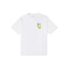 Converse Herren-T-Shirt mit Cartoon-Print, locker sitzend, Rundhalsausschnitt, kurzärmelig, weiß