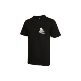 Converse Herren-T-Shirt mit Rückenaufdruck, lässig, Rundhalsausschnitt, kurze Ärmel, schwarz