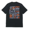 Converse Logo-Print Casual-T-Shirt für Herren, kurzärmelig, schwarz