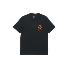 Converse Logo-Print Casual-T-Shirt für Herren, kurzärmelig, schwarz
