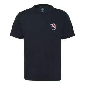 Converse-Muster-Sport-Kurzarm-Shirt für Herren, schwarz
