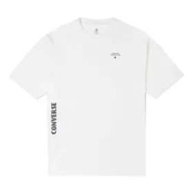 Converse Skate-T-Shirt für Herren mit lockerem Aufdruck, Rundhalsausschnitt und kurzen Ärmeln, weiß