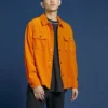 Converse Sports Cargo Cord-Hemd-Jacke für Herren, gelb
