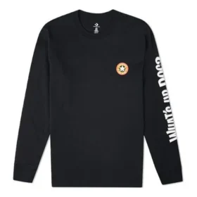 Converse x Bugs Bunny Langarm-T-Shirt (asiatische Größen) „Schwarz“