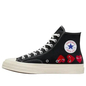Converse x COMME des GARCONS PLAY Chuck 70 Hi „Multi-Heart Black“