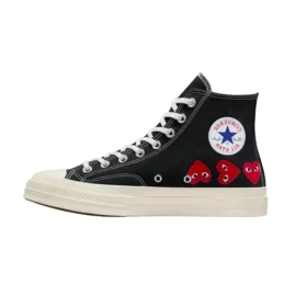 Converse x COMME des GARCONS PLAY Chuck 70 Hi „Multi-Heart Black“