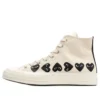 Converse x COMME des GARCONS PLAY Chuck 70 Hi „Multi Heart – Milk Black“