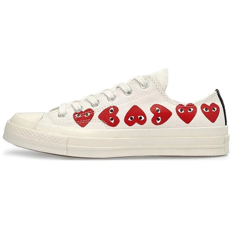 Converse x COMME des GARCONS PLAY Chuck 70 Low Multi Heart „White Red“ Converse x COMME des GARCONS PLAY Chuck 70 Low Multi Heart „White Red“