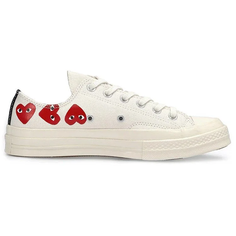 Converse x COMME des GARCONS PLAY Chuck 70 Low Multi Heart „White Red“ Converse x COMME des GARCONS PLAY Chuck 70 Low Multi Heart „White Red“