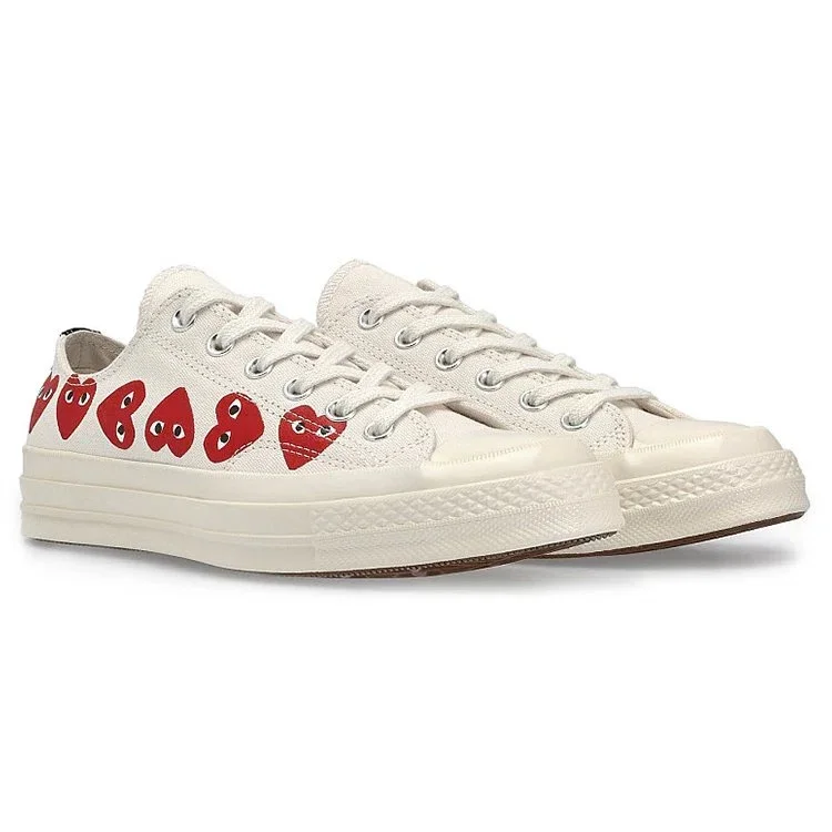 Converse x COMME des GARCONS PLAY Chuck 70 Low Multi Heart „White Red“ Converse x COMME des GARCONS PLAY Chuck 70 Low Multi Heart „White Red“