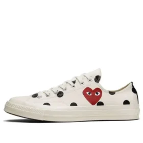 Converse x COMME des GARCONS PLAY Chuck 70 Low „White Polka Dot“