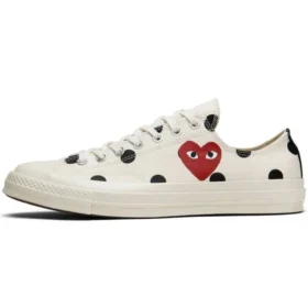 Converse x COMME des GARCONS PLAY Chuck 70 Low „White Polka Dot“