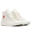 Converse x Comme des Garçons PLAY Single Heart Chuck 70 Hi „Milk“