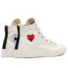 Converse x Comme des Garçons PLAY Single Heart Chuck 70 Hi „Milk“