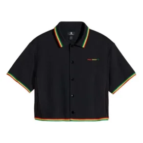 Converse x Daily Paper Kurzarm-Poloshirt (asiatische Größen) „Black“