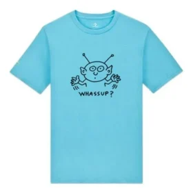 Converse x Keith Haring Alien T-Shirt asiatische Größen „Haring Blue“
