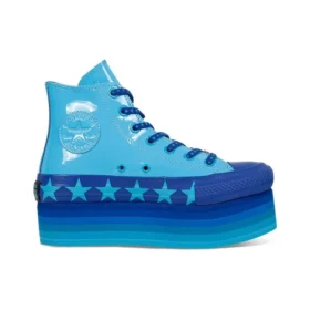 Converse x Miley Cyrus Chuck Taylor All Star Platform Faux Patent Hi „Gnarly Blue“