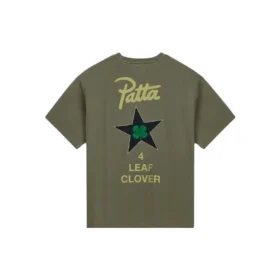Converse x Patta Four-Leaf Clover Kurzarm-T-Shirt (asiatische Größen) „Olive Green“