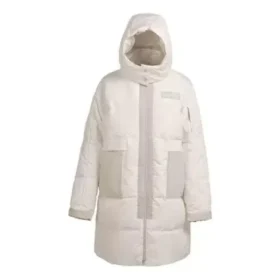 Counter Climate Lange Daunenjacke asiatische Größen „Beige“