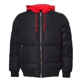 Court Down Bomberjacke asiatische Größen „Schwarz Rot“