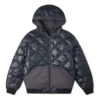 Daunen-Wende-Utility-Jacke, asiatische Größen „Black“