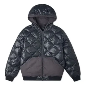 Daunen-Wende-Utility-Jacke, asiatische Größen „Black“