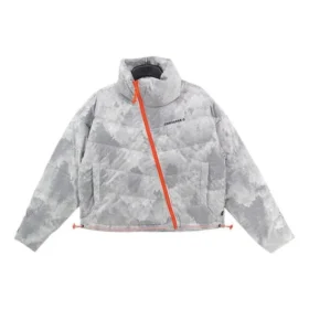 Daunenjacke asiatische Größen „White Grey“