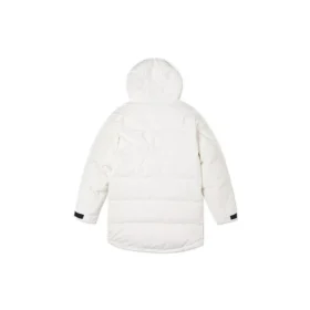Daunenjacke in mittlerer Länge, asiatische Größen, „Weiß“