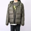 Daunenjacke mit Kapuze – asiatische Größen „Cargo Khaki“
