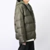 Daunenjacke mit Kapuze – asiatische Größen „Cargo Khaki“