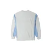 Denim Patchwork Crew Sweatshirt asiatische Größen „Blau“