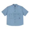 Denim Wordmark Utility Shirt (asiatische Größen) „LT Retro Blue“