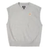 Doppel-Twill-Strickweste, asiatische Größen, „Grau“