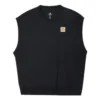 Doppel-Twill-Strickweste, asiatische Größen, „Schwarz“