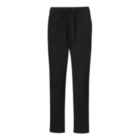 Einfarbige Casual-Hose mit hoher Taille, asiatische Größen „Schwarz“