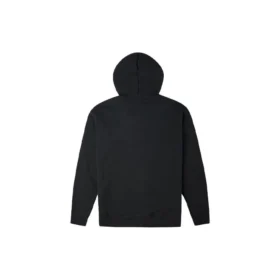 Einfarbige Kapuzenjacke mit Reißverschluss und langen Ärmeln im Paar-Design, schwarz