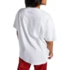 Flaming Logo Oversized-T-Shirt asiatische Größen „Weiß Rot“