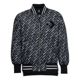 Gepolsterte AOP-Bomberjacke, asiatische Größen „Schwarz Weiß“