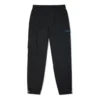 Gewebte Cargo-Hose mit mehreren Taschen, lässige Jogging-Sport-Lange Hose/Hose, Dunkel-Schwarz