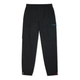 Gewebte Cargo-Hose mit mehreren Taschen, lässige Jogging-Sport-Lange Hose/Hose, Dunkel-Schwarz
