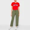 Gewebte Hose asiatische Größen „Grün“