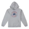 Go-To All Star Patch Standard-Fit Fleece-Pullover mit Kapuze, asiatische Größen „Grau“