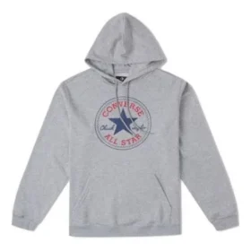 Go-To All Star Patch Standard-Fit Fleece-Pullover mit Kapuze, asiatische Größen „Grau“