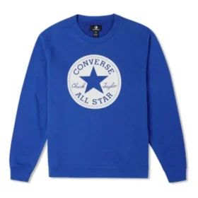 Go-To Chuck Taylor Patch French Terry Crew Sweatshirt asiatische Größen „Blau“