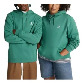 Go-To Fleece-Hoodie mit gesticktem Stern-Chevron-Muster, Standard-Passform, asiatische Größen „Grün“ Go-To Fleece-Hoodie mit gesticktem Stern-Chevron-Muster, Standard-Passform, asiatische Größen „Grün“