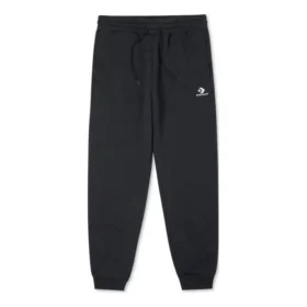 Go-To Fleece-Jogginghose mit Stern-Chevron-Stickerei, Standard-Fit, asiatische Größen „Schwarz“
